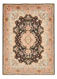 Alfombra Persa - Tabriz - Real - 210 x 151 cm - azul oscuro
