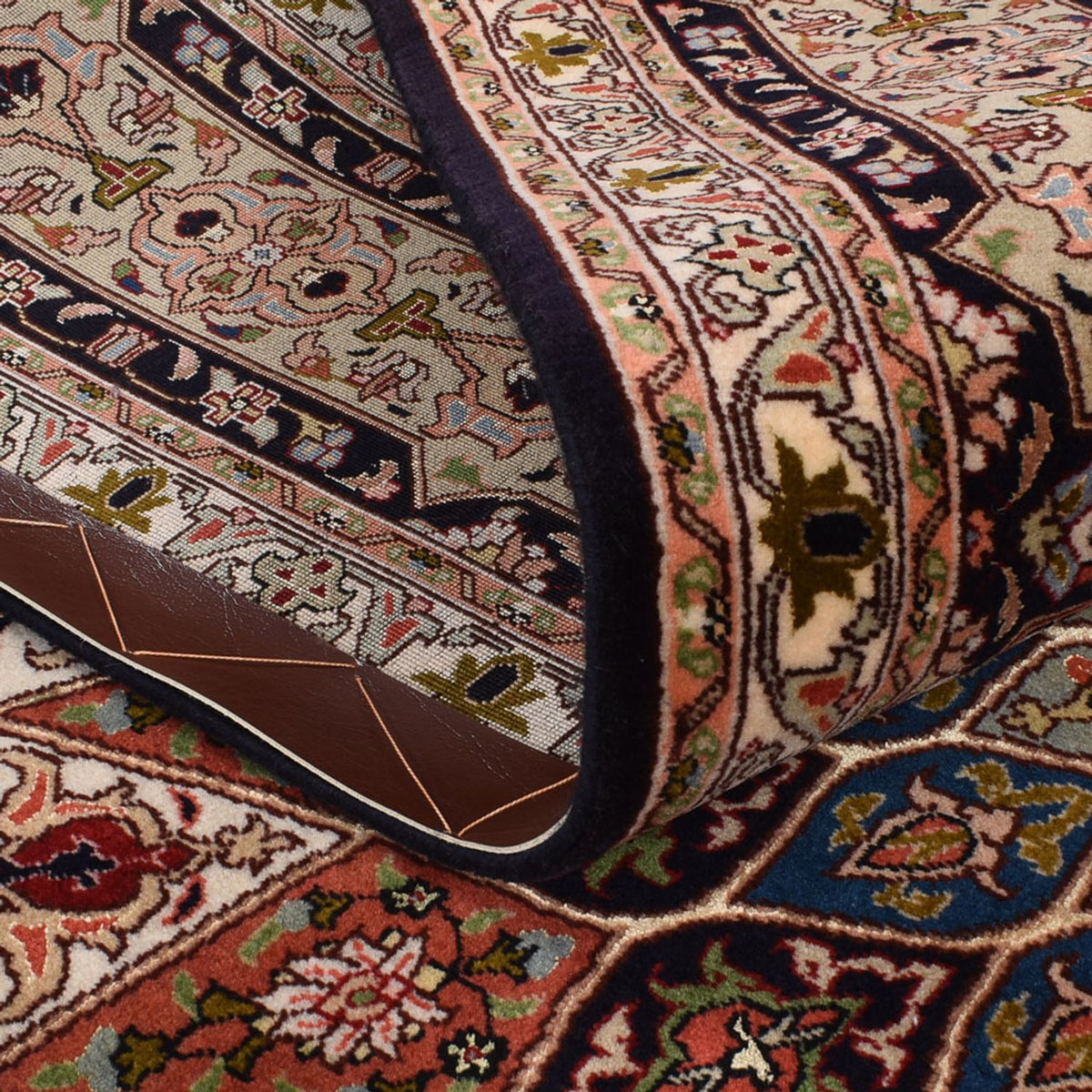 Alfombra Persa - Tabriz - Real - 260 x 205 cm - beige oscuro