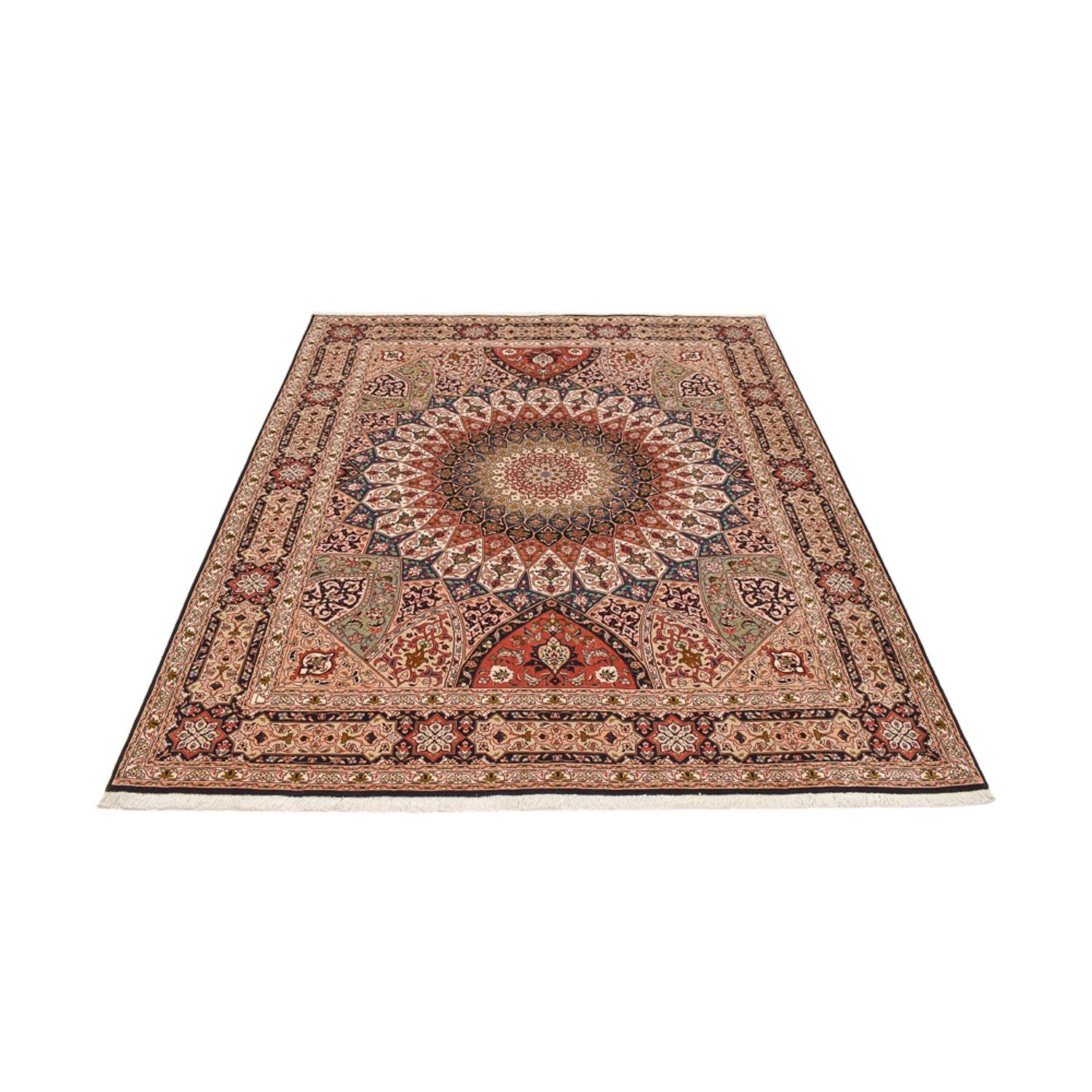 Alfombra Persa - Tabriz - Real - 260 x 205 cm - beige oscuro