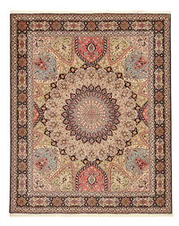 Alfombra Persa - Tabriz - Real - 250 x 208 cm - beige oscuro