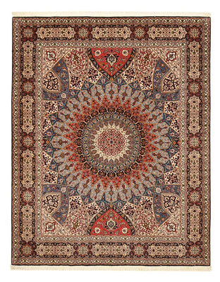 Alfombra Persa - Tabriz - Real - 255 x 205 cm - beige oscuro