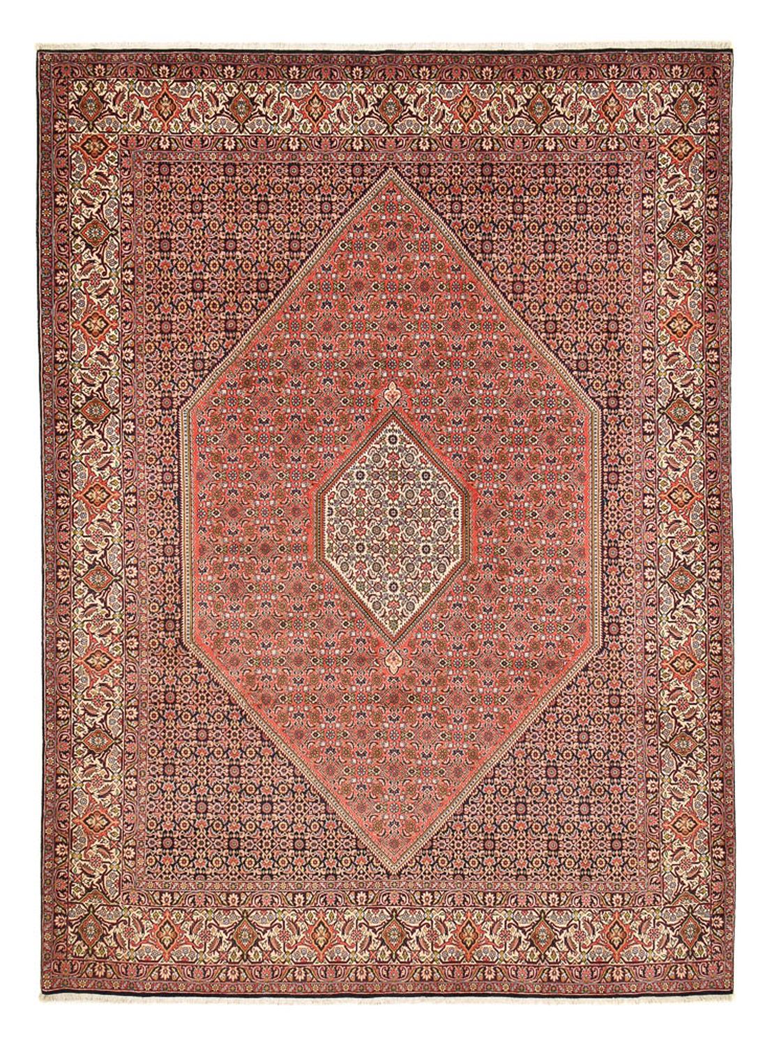 Alfombra persa - Bidjar - 400 x 292 cm - rojo burdeos