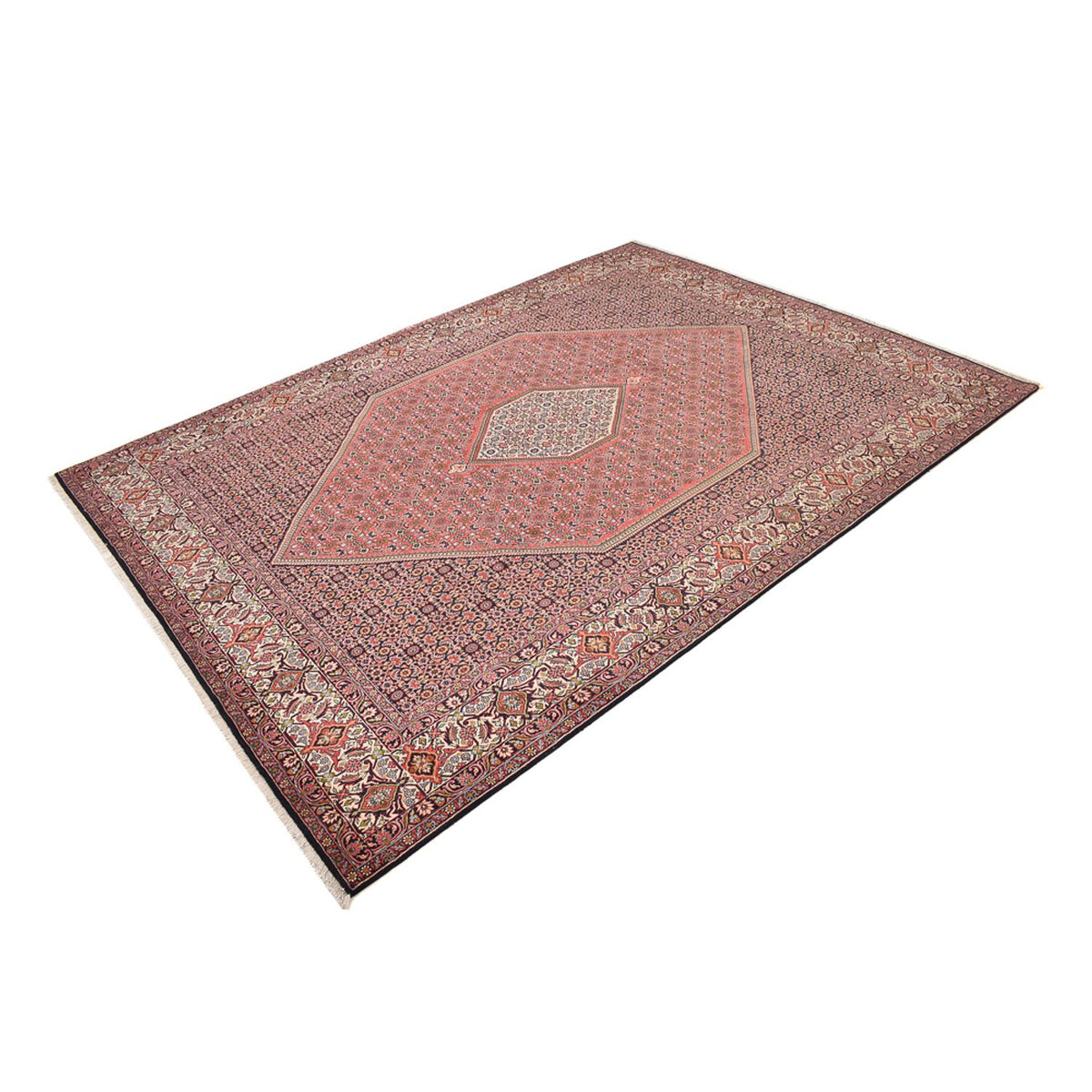 Alfombra persa - Bidjar - 400 x 292 cm - rojo burdeos