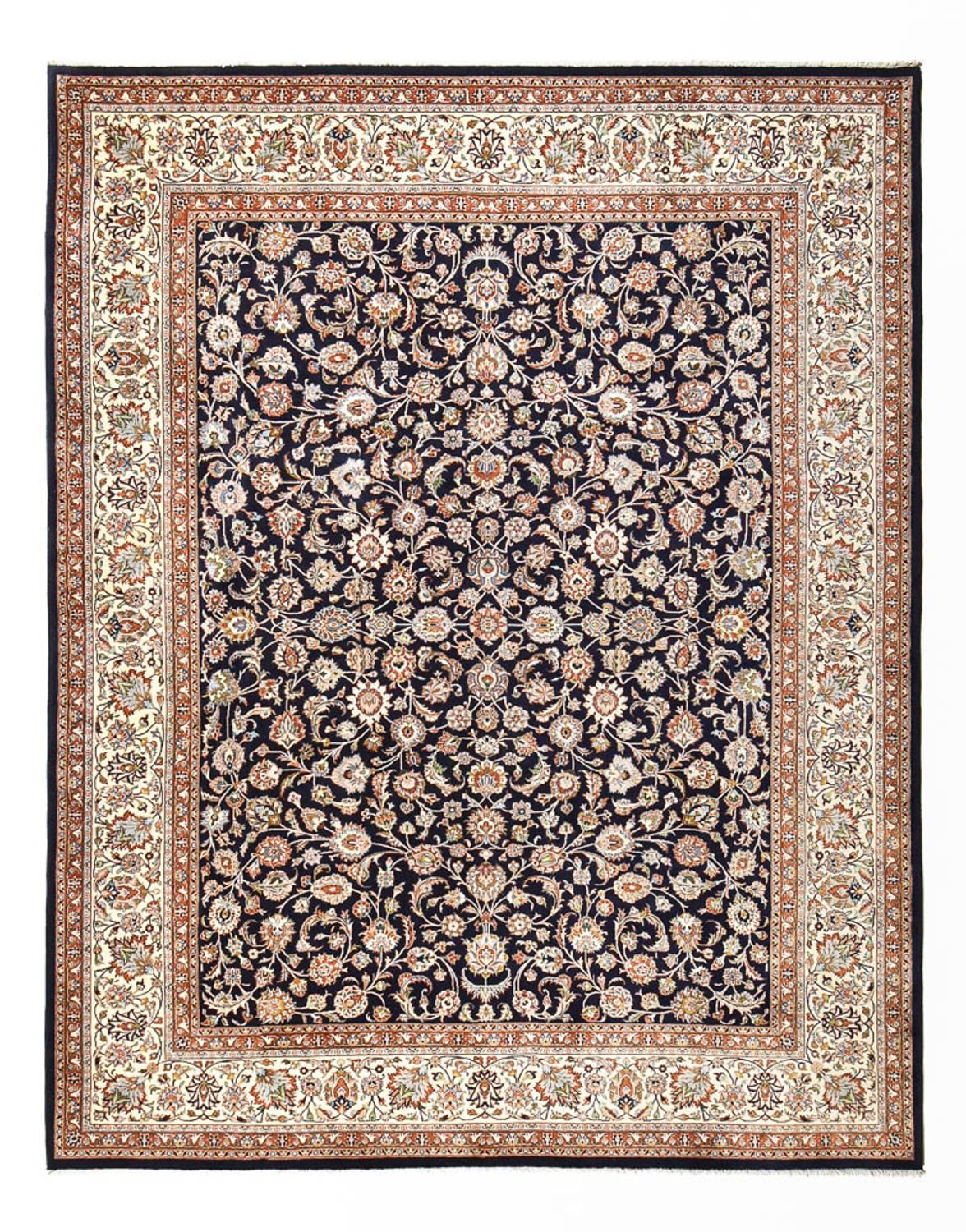 Alfombra persa - Clásica - Real - 388 x 300 cm - azul oscuro