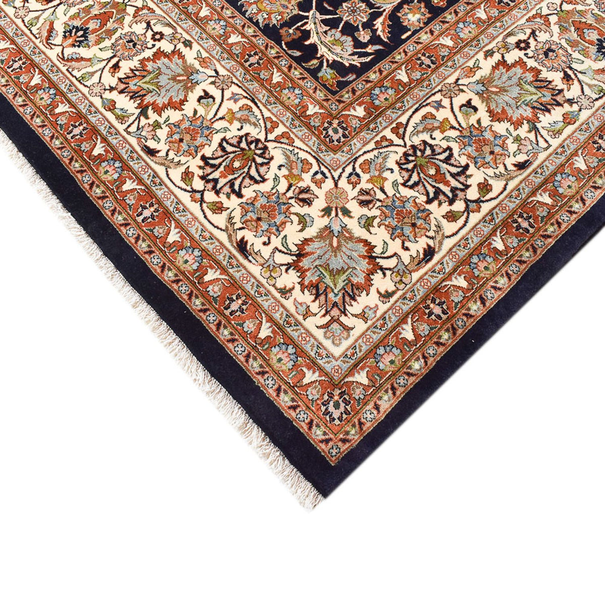 Alfombra persa - Clásica - Real - 388 x 300 cm - azul oscuro