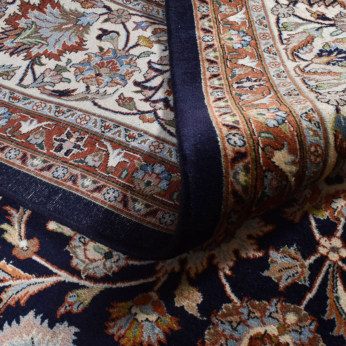 Alfombra persa - Clásica - Real - 388 x 300 cm - azul oscuro