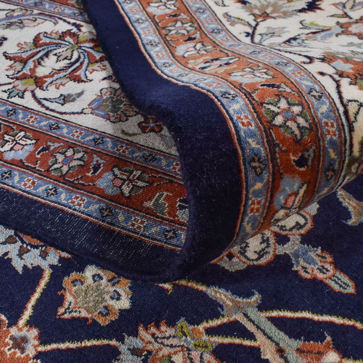 Alfombra persa - Clásica - Real - 345 x 248 cm - azul oscuro