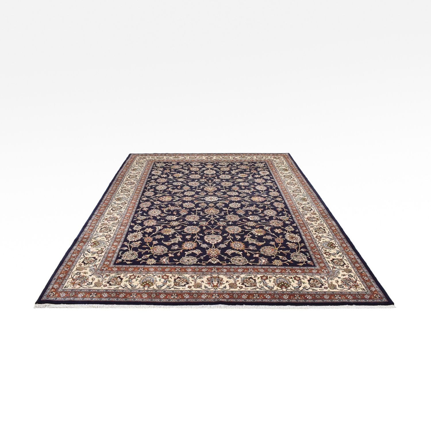 Alfombra persa - Clásica - Real - 345 x 248 cm - azul oscuro