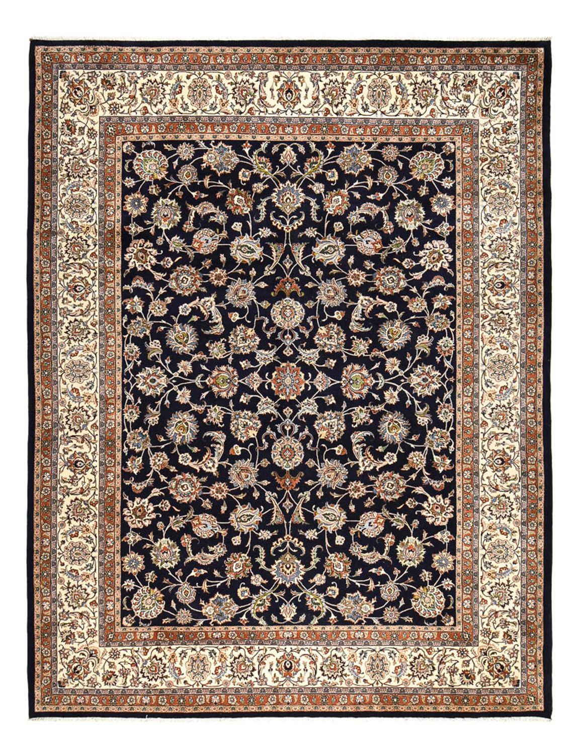 Alfombra persa - Clásica - Real - 384 x 304 cm - azul oscuro