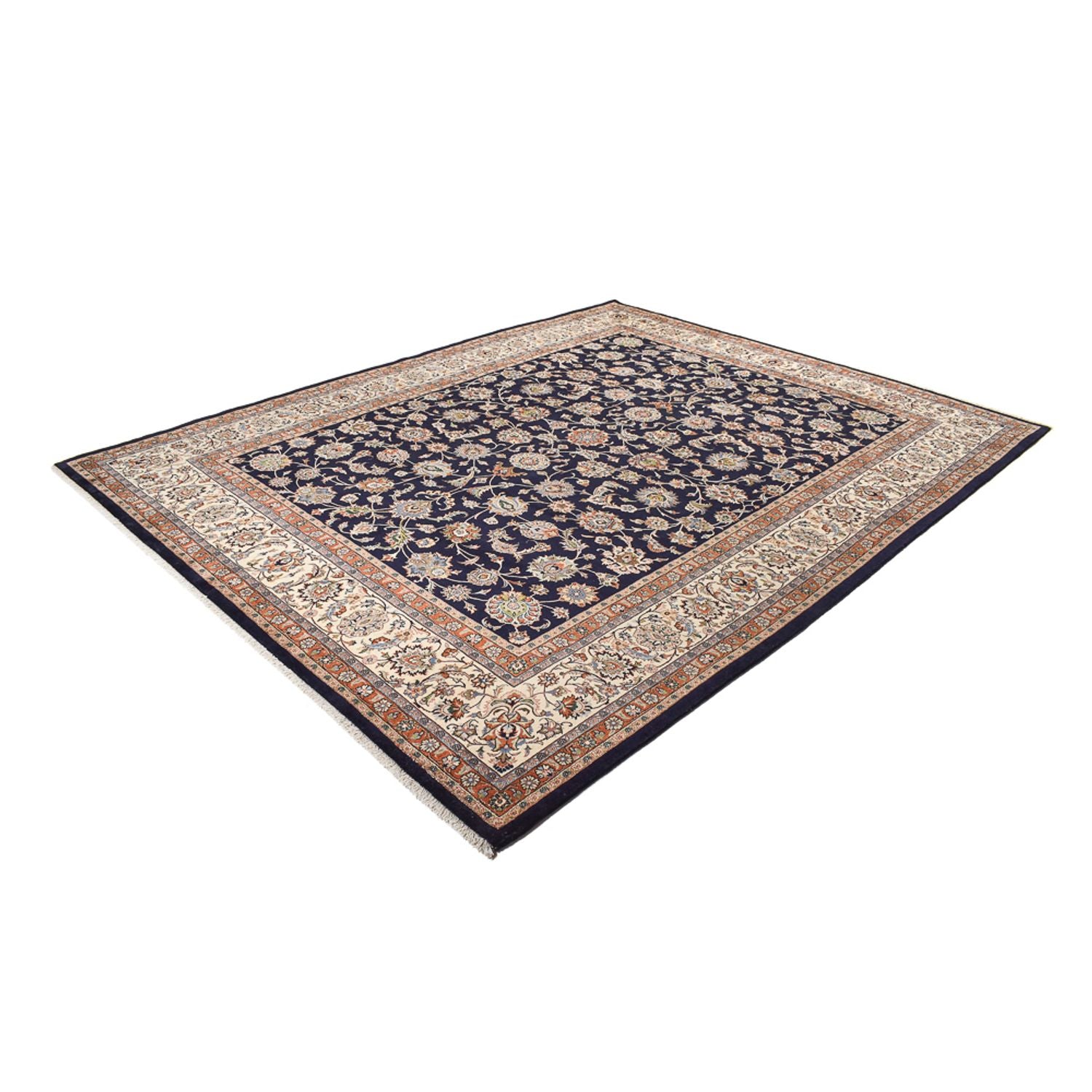 Alfombra persa - Clásica - Real - 384 x 304 cm - azul oscuro