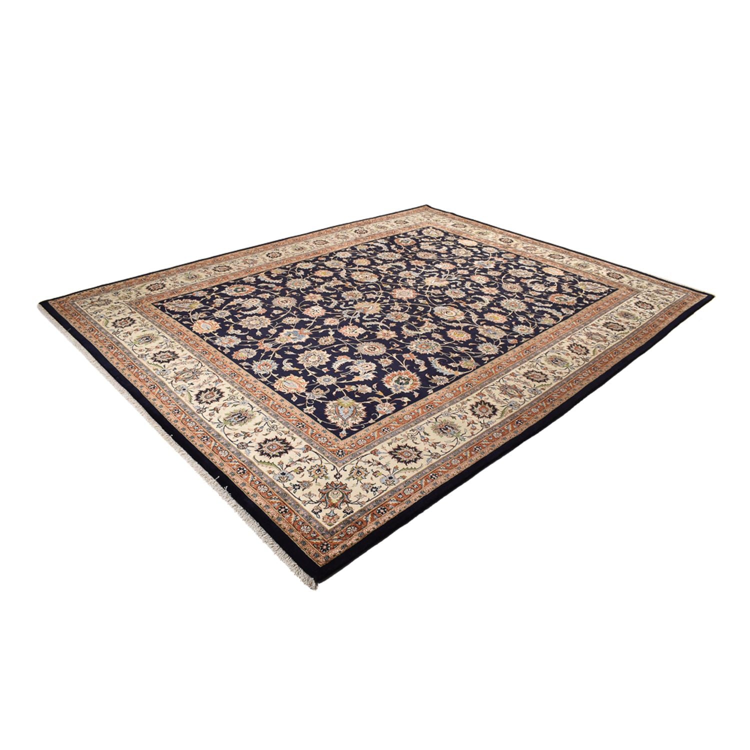 Alfombra persa - Clásica - Real - 392 x 300 cm - azul oscuro