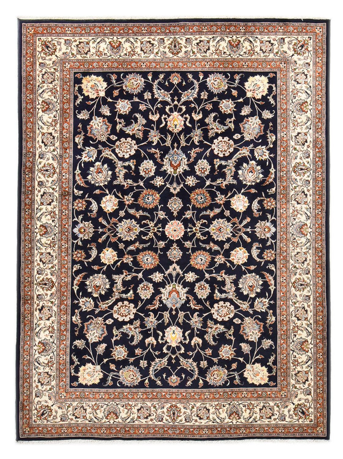 Alfombra persa - Clásica - Real - 334 x 250 cm - azul oscuro