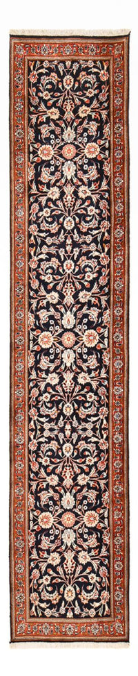 Alfombra de pasillo Alfombra persa - Clásica - 344 x 73 cm - azul oscuro