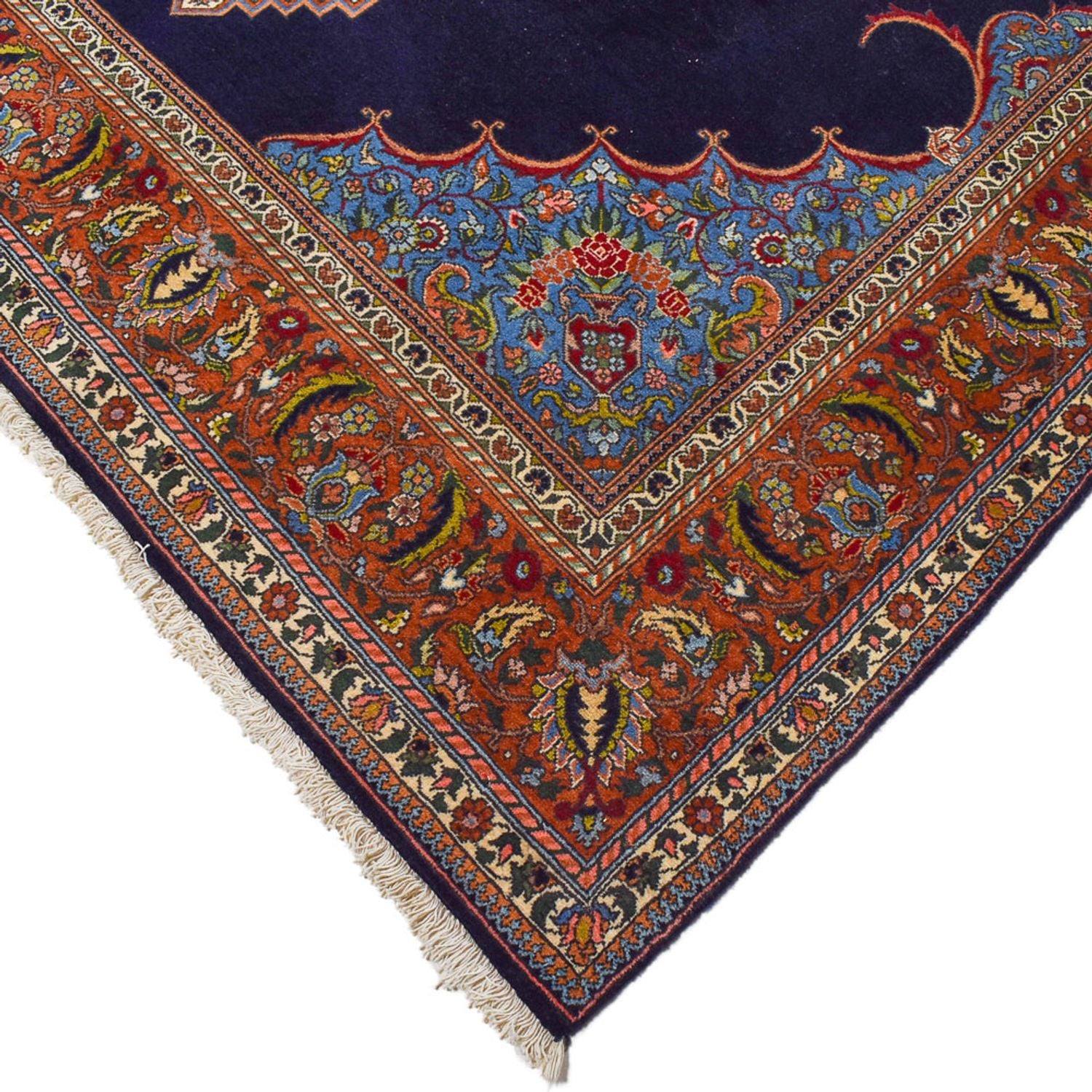 Alfombra persa - Nómada - 285 x 202 cm - azul oscuro
