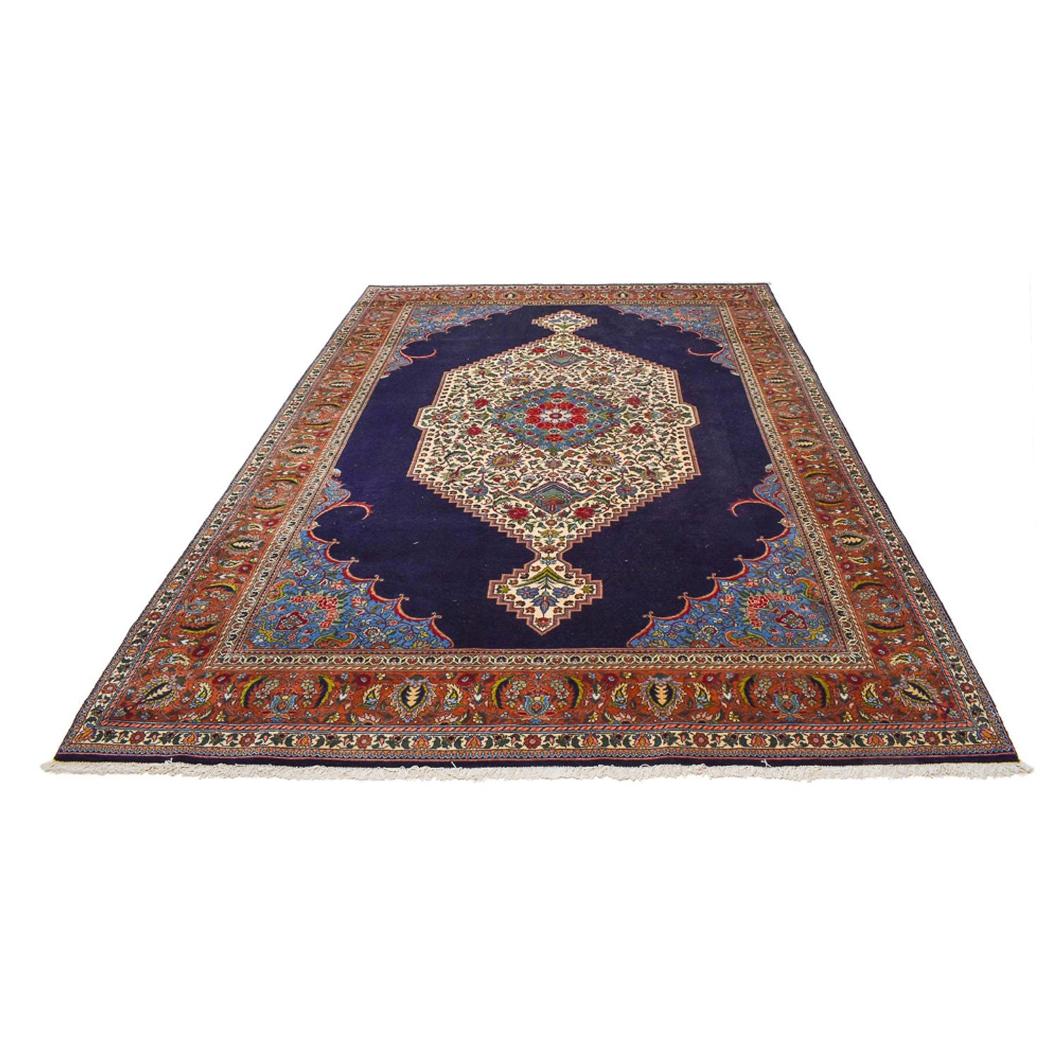 Alfombra persa - Nómada - 285 x 202 cm - azul oscuro
