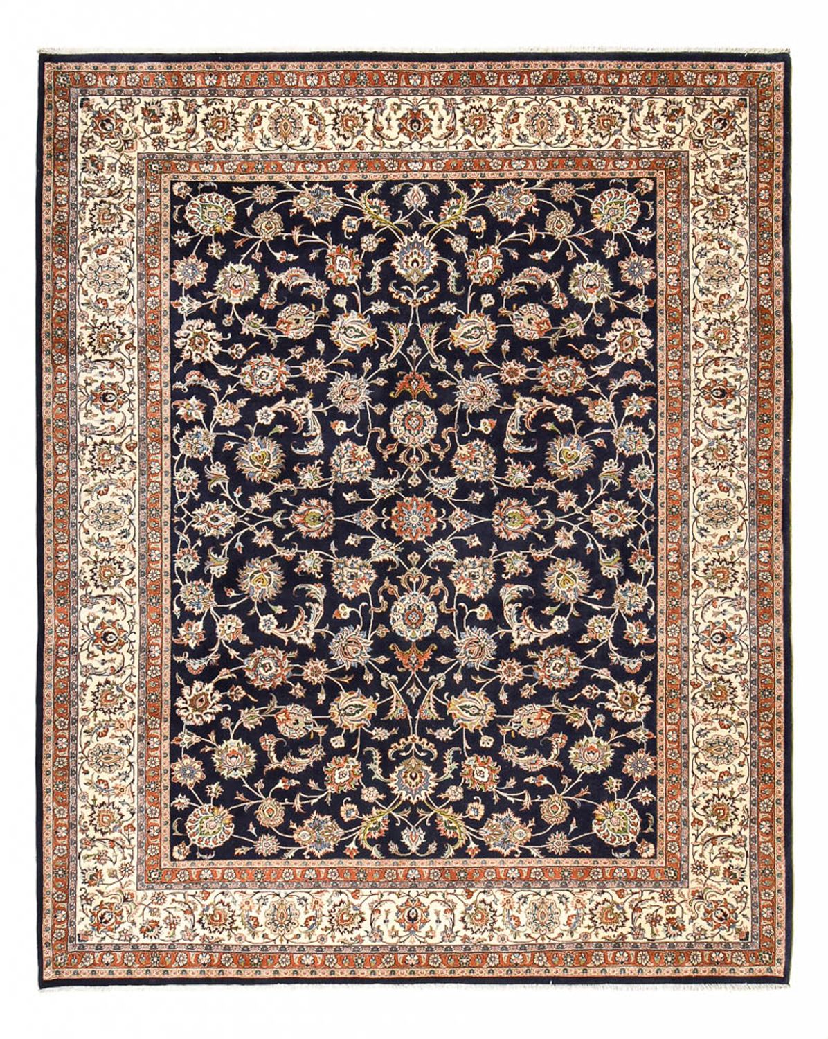 Alfombra persa - Clásica - Real - 385 x 300 cm - azul oscuro