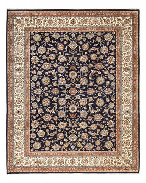 Alfombra persa - Clásica - Real - 385 x 300 cm - azul oscuro