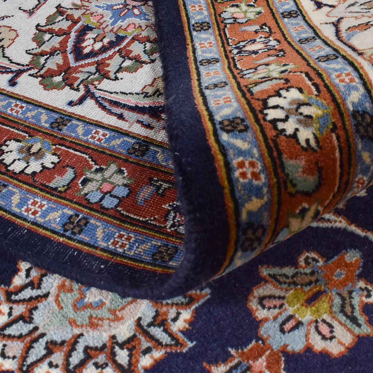 Alfombra persa - Clásica - Real - 345 x 252 cm - azul oscuro