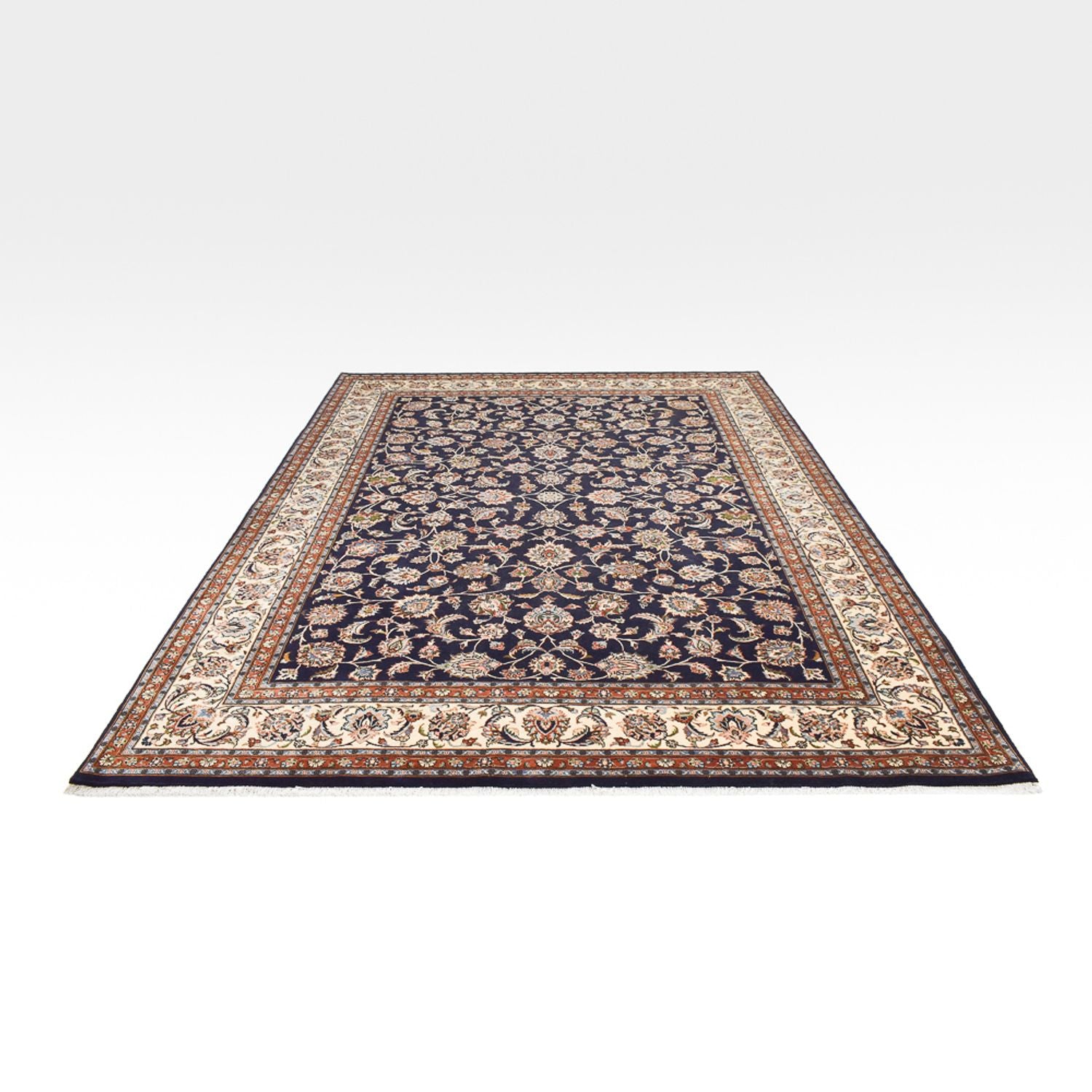 Alfombra persa - Clásica - Real - 345 x 252 cm - azul oscuro