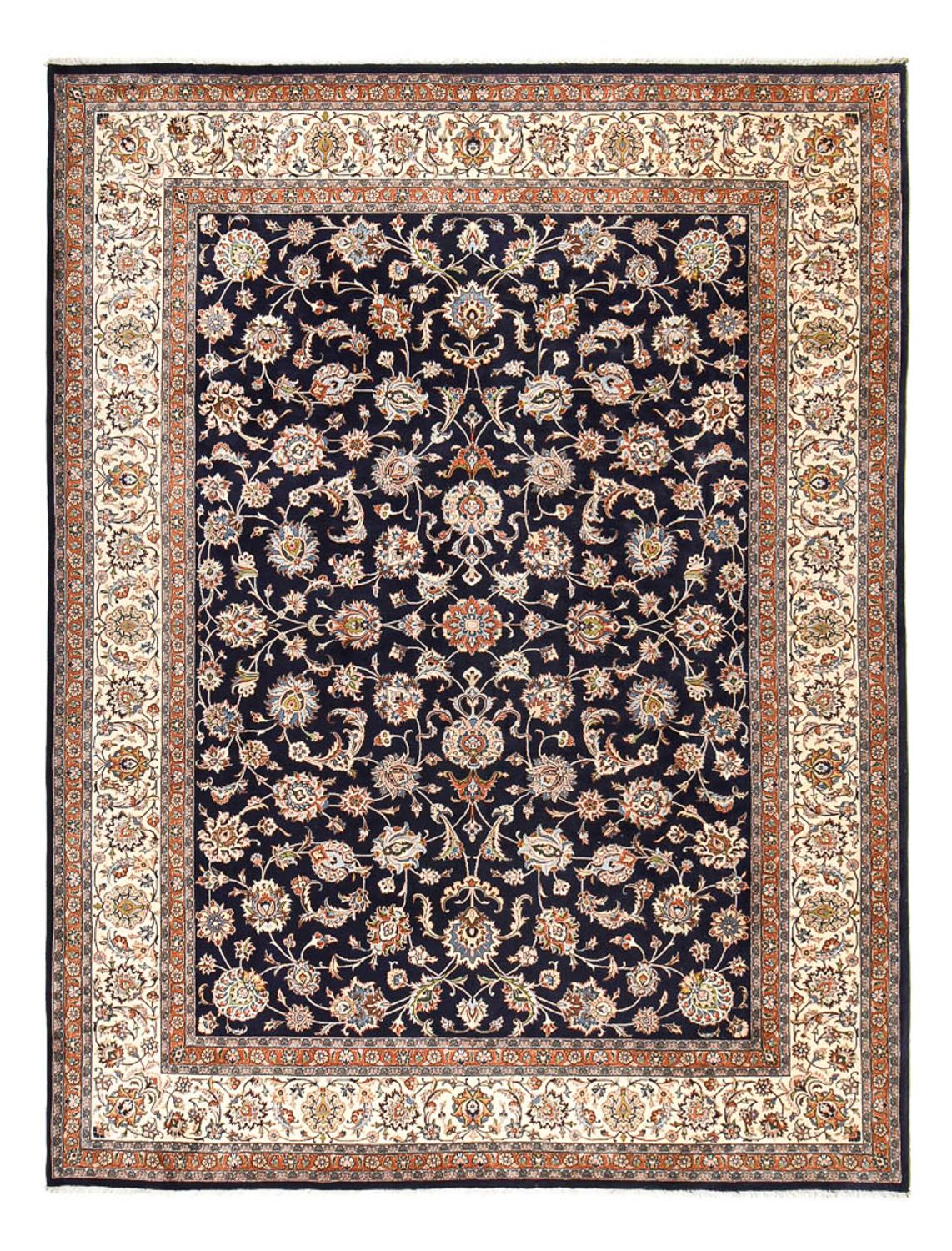 Alfombra persa - Clásica - Real - 394 x 300 cm - azul oscuro