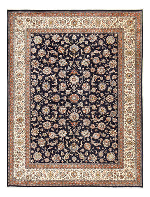 Alfombra persa - Clásica - Real - 394 x 300 cm - azul oscuro