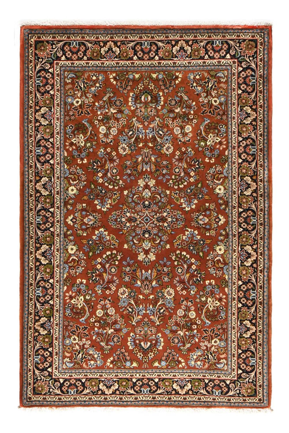 Alfombra persa - Clásica - 207 x 138 cm - rojo oscuro