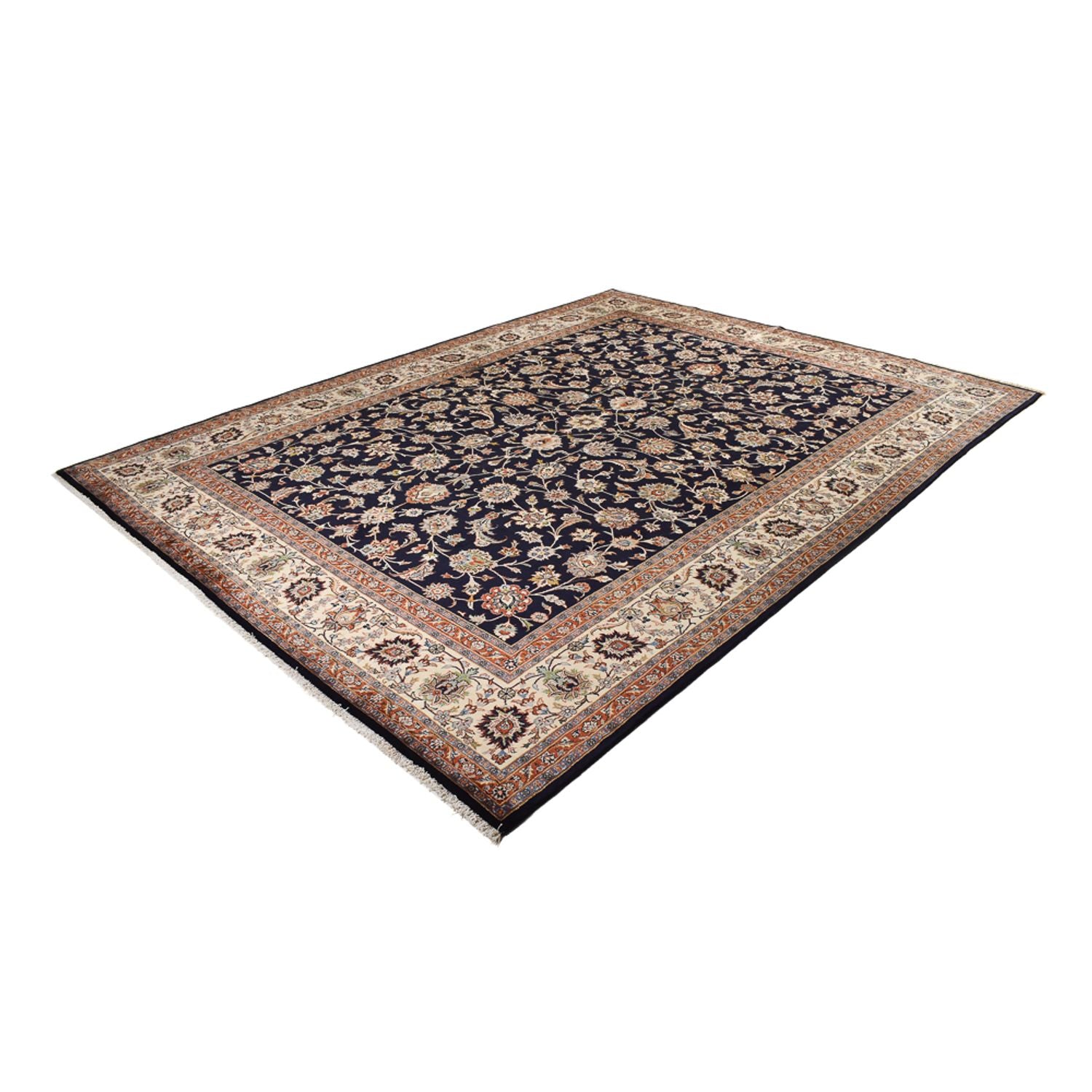 Alfombra persa - Clásica - Real - 390 x 294 cm - azul oscuro