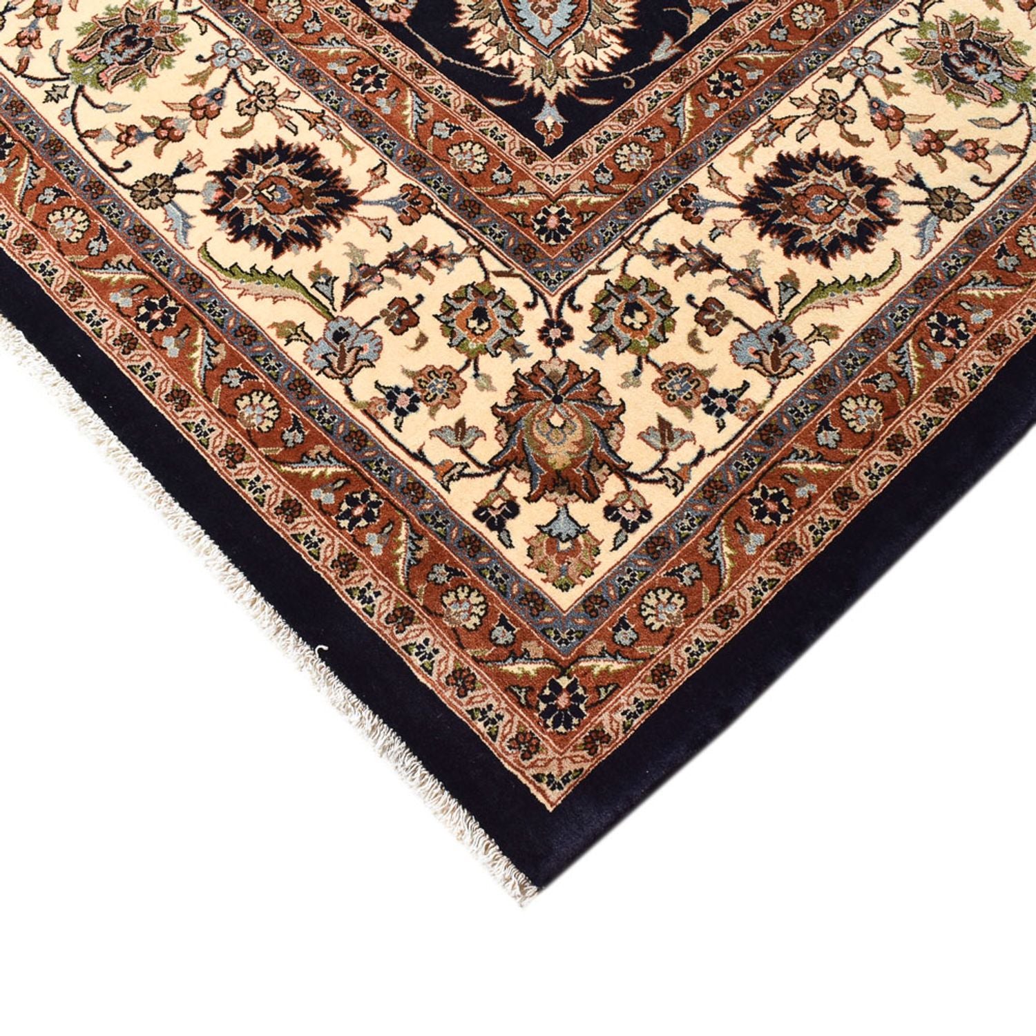 Alfombra persa - Clásica - Real - 389 x 304 cm - azul oscuro