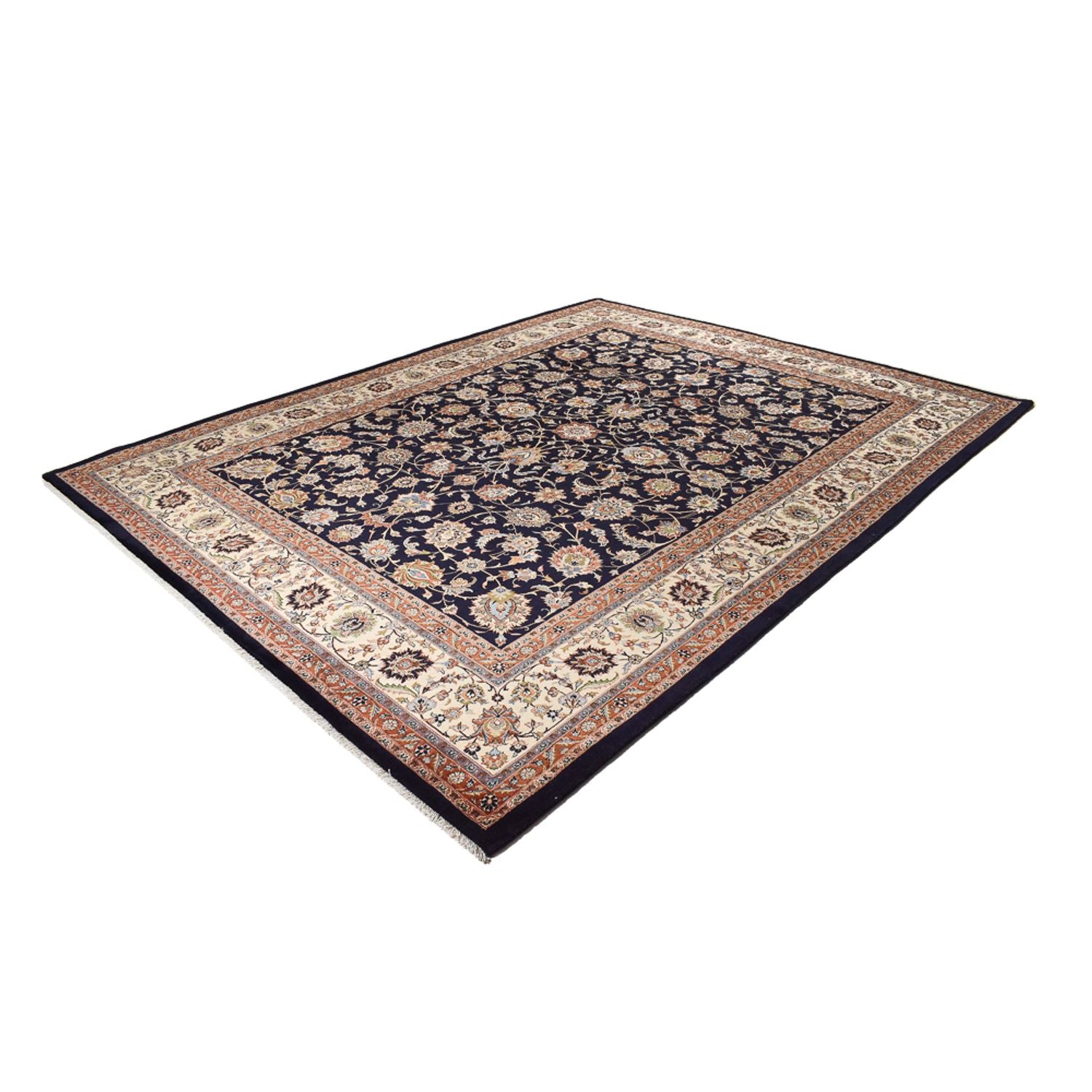 Alfombra persa - Clásica - Real - 389 x 304 cm - azul oscuro