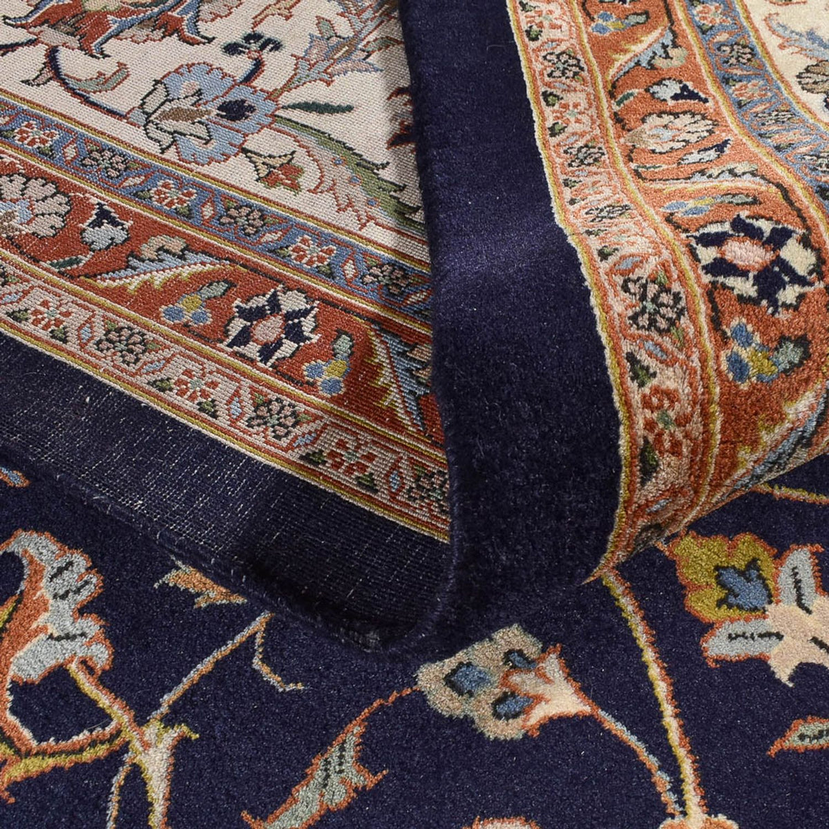 Alfombra persa - Clásica - Real - 400 x 303 cm - azul oscuro