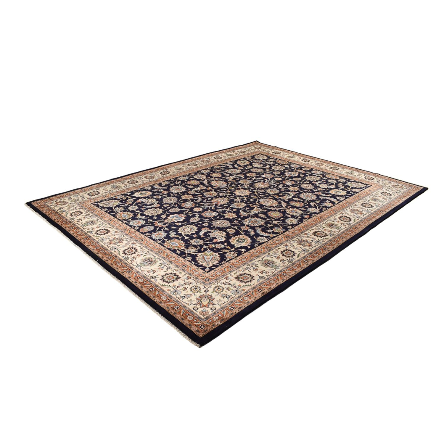 Alfombra persa - Clásica - Real - 400 x 303 cm - azul oscuro