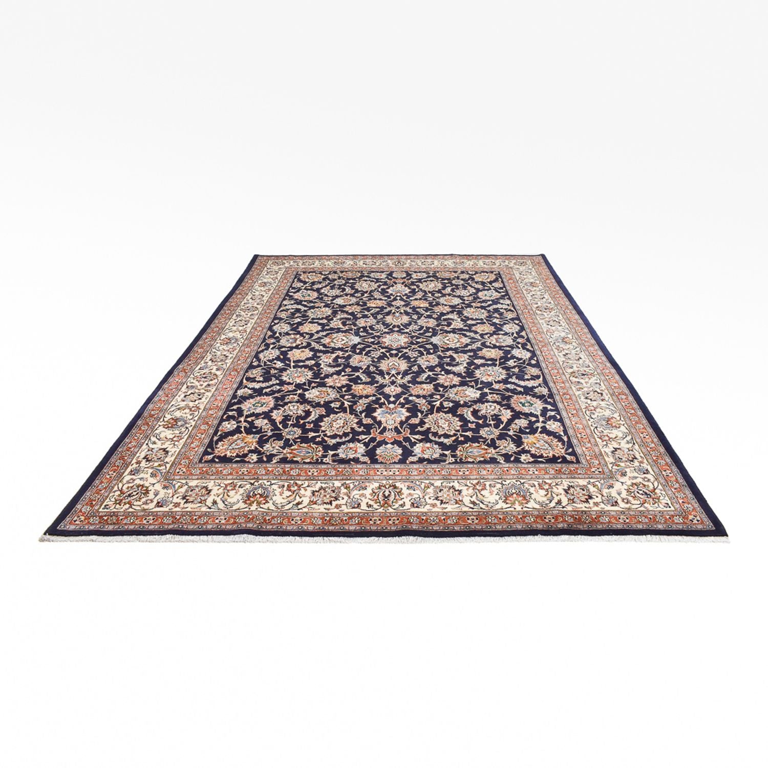 Alfombra persa - Clásica - Real - 340 x 248 cm - azul oscuro