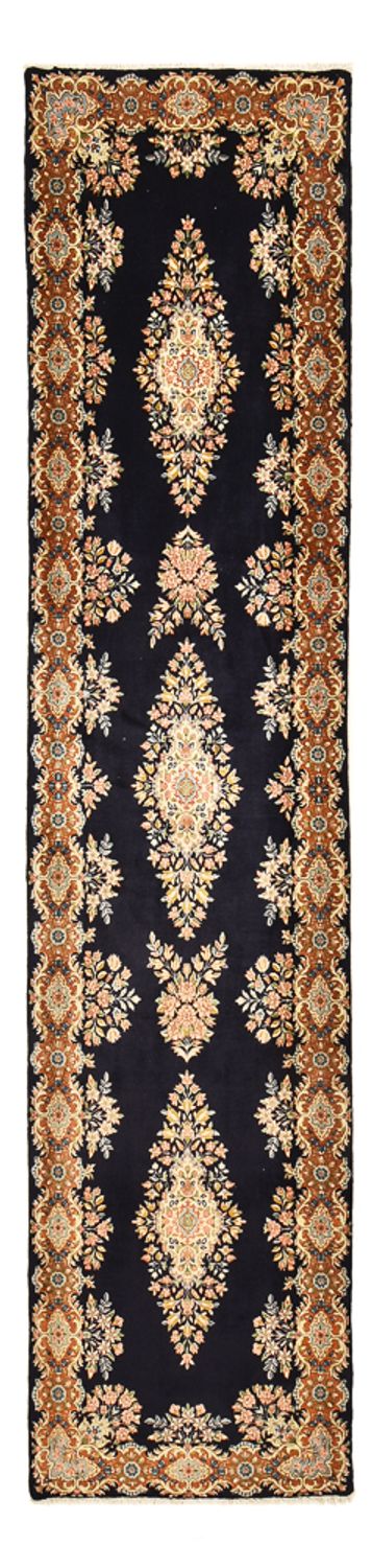 Alfombra de pasillo Alfombra persa - Real - 415 x 96 cm - azul oscuro
