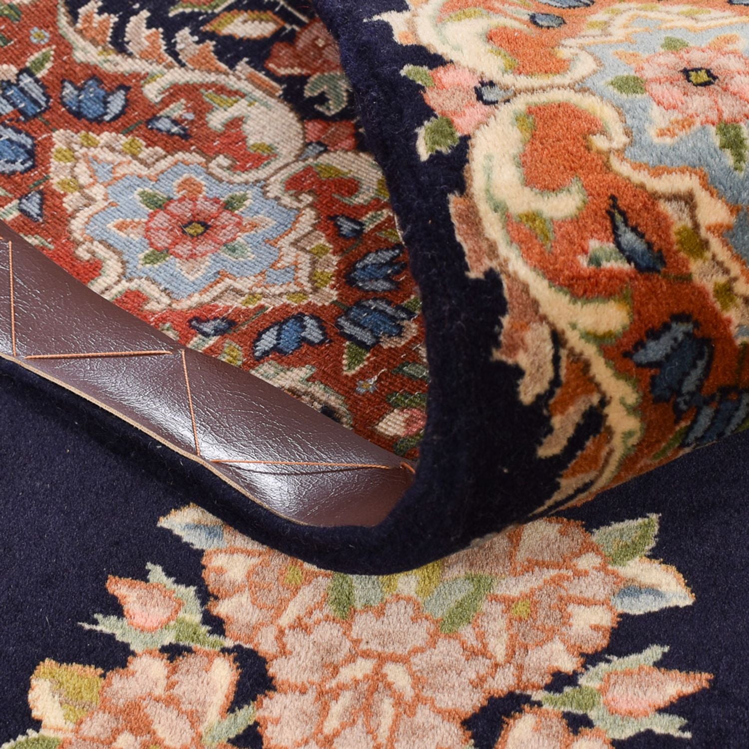 Alfombra de pasillo Alfombra persa - Real - 415 x 96 cm - azul oscuro