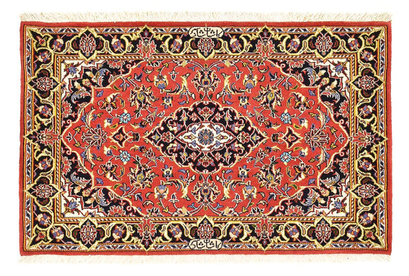 Alfombra persa - Keshan - 100 x 70 cm - rojo