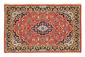 Alfombra persa - Keshan - 100 x 70 cm - rojo