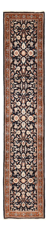 Alfombra de pasillo Alfombra persa - Keshan - 338 x 78 cm - azul oscuro