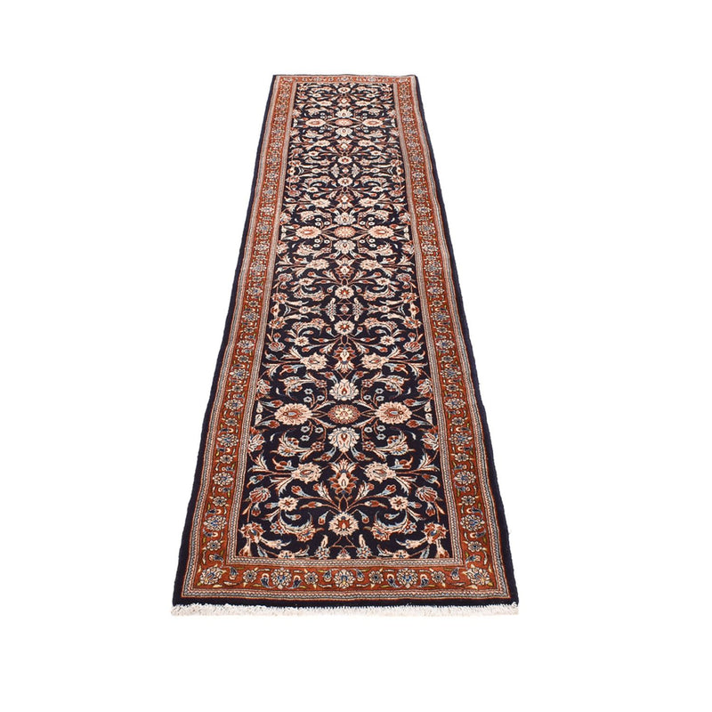 Alfombra de pasillo Alfombra persa - Keshan - 338 x 78 cm - azul oscuro