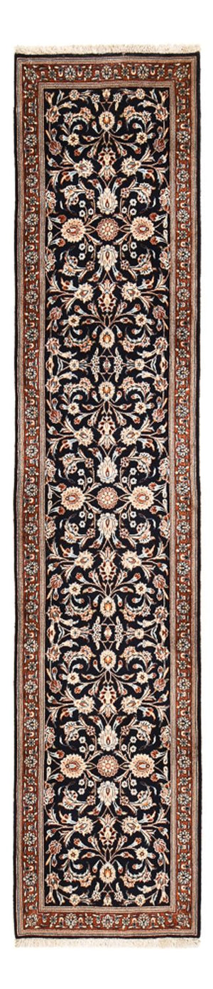 Alfombra de pasillo Alfombra persa - Keshan - 338 x 75 cm - azul oscuro