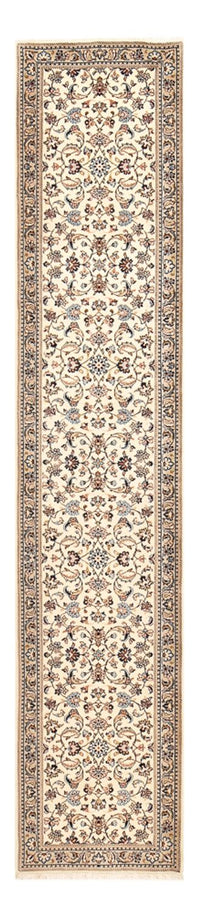Alfombra de pasillo Alfombra persa - Keshan - 373 x 79 cm - beige