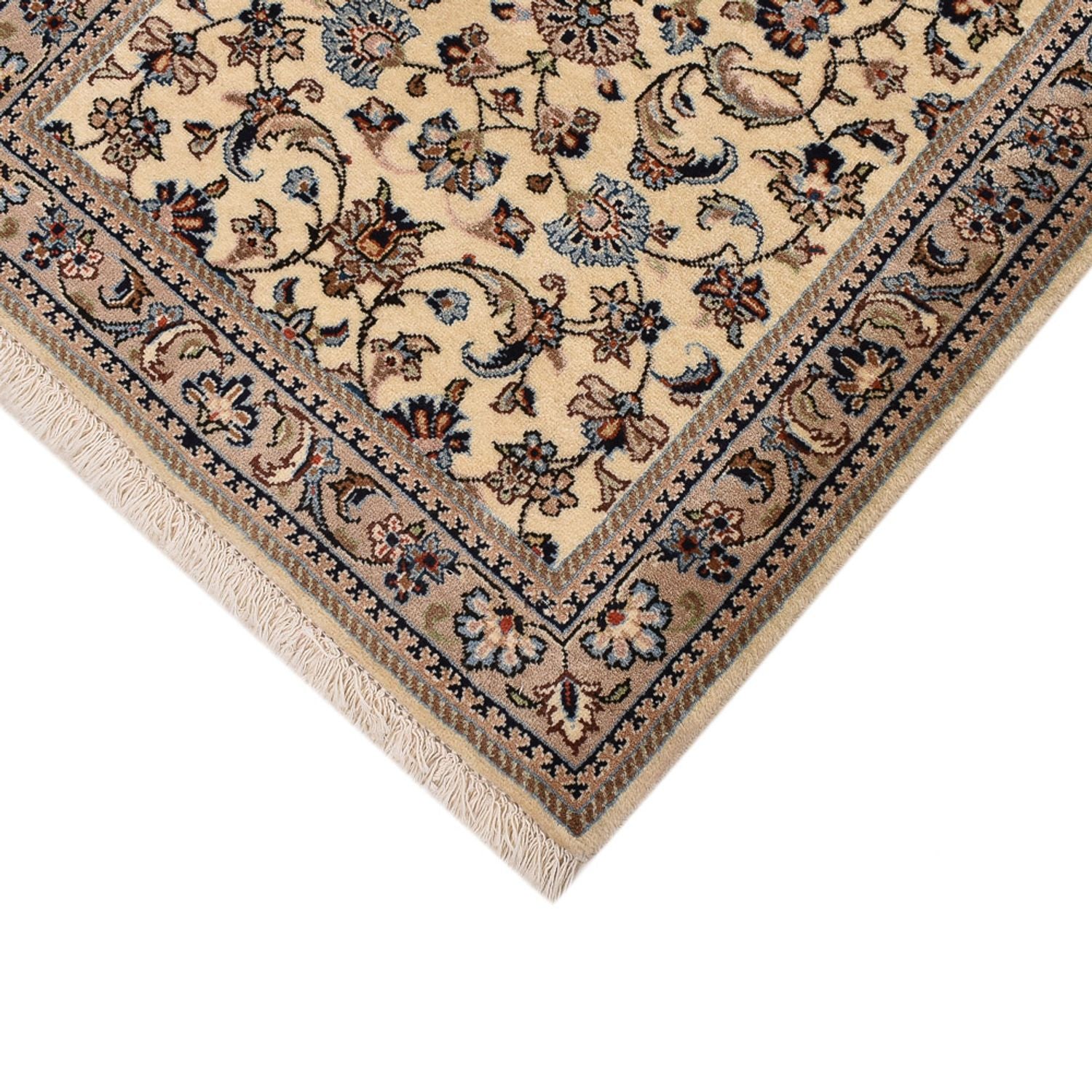 Alfombra de pasillo Alfombra persa - Keshan - 373 x 79 cm - beige