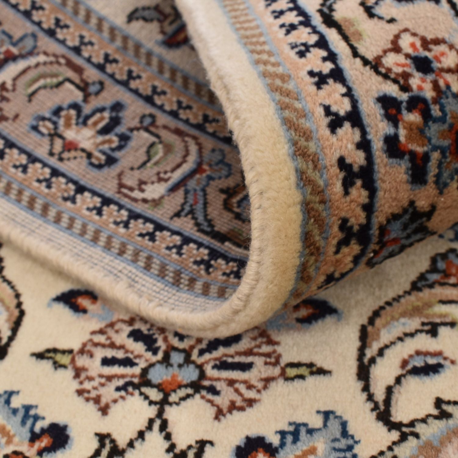 Alfombra de pasillo Alfombra persa - Keshan - 370 x 80 cm - beige