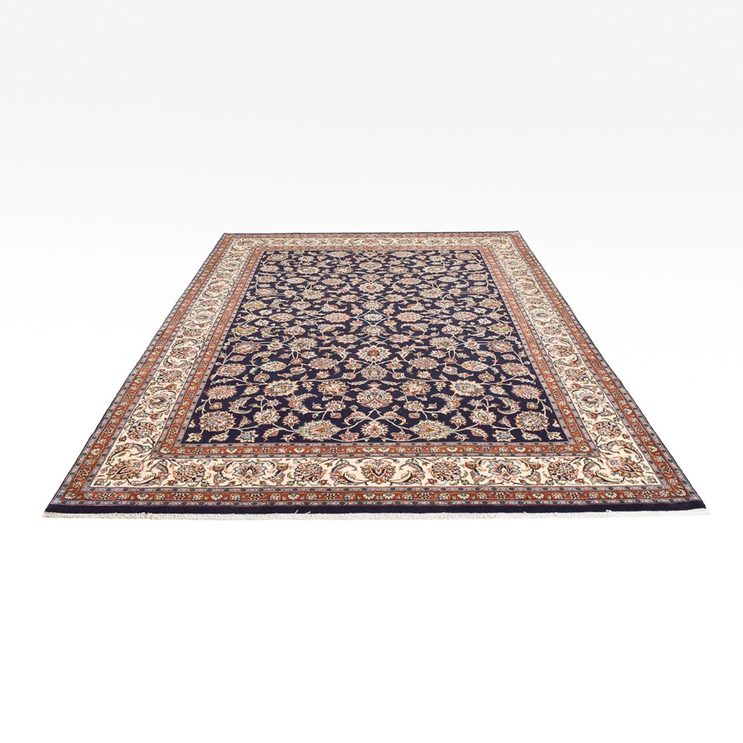Alfombra persa - Clásica - Real - 336 x 248 cm - azul oscuro
