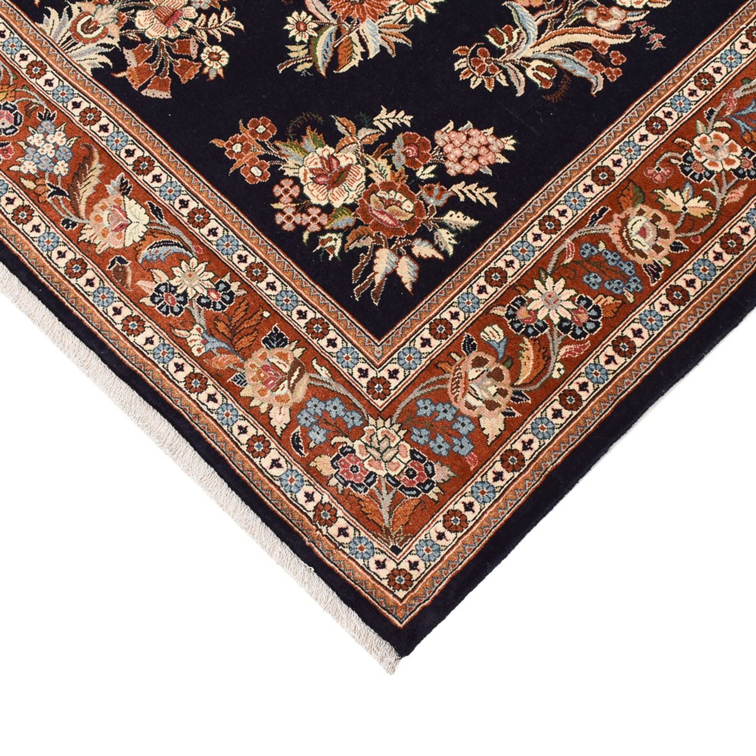 Alfombra persa - Clásica - 228 x 180 cm - azul oscuro