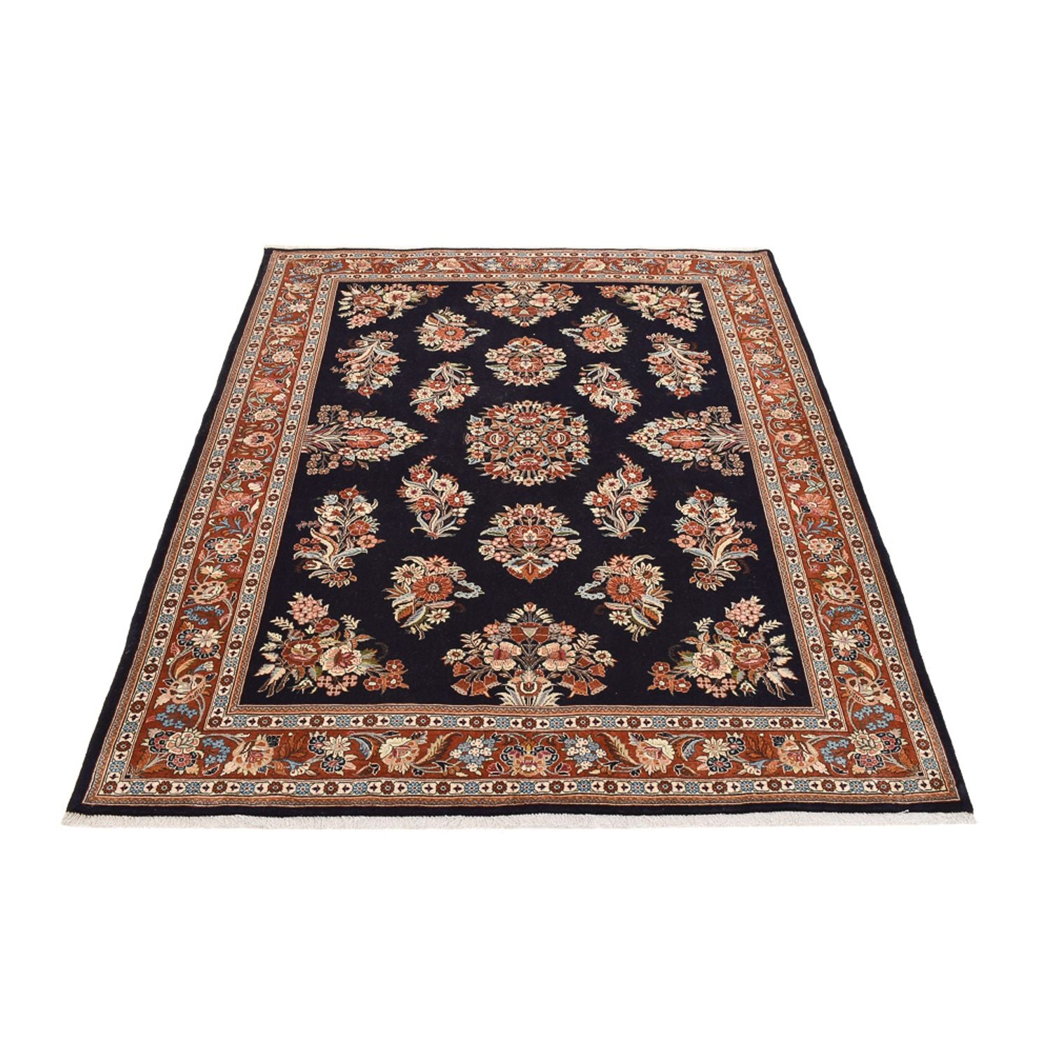 Alfombra persa - Clásica - 228 x 180 cm - azul oscuro
