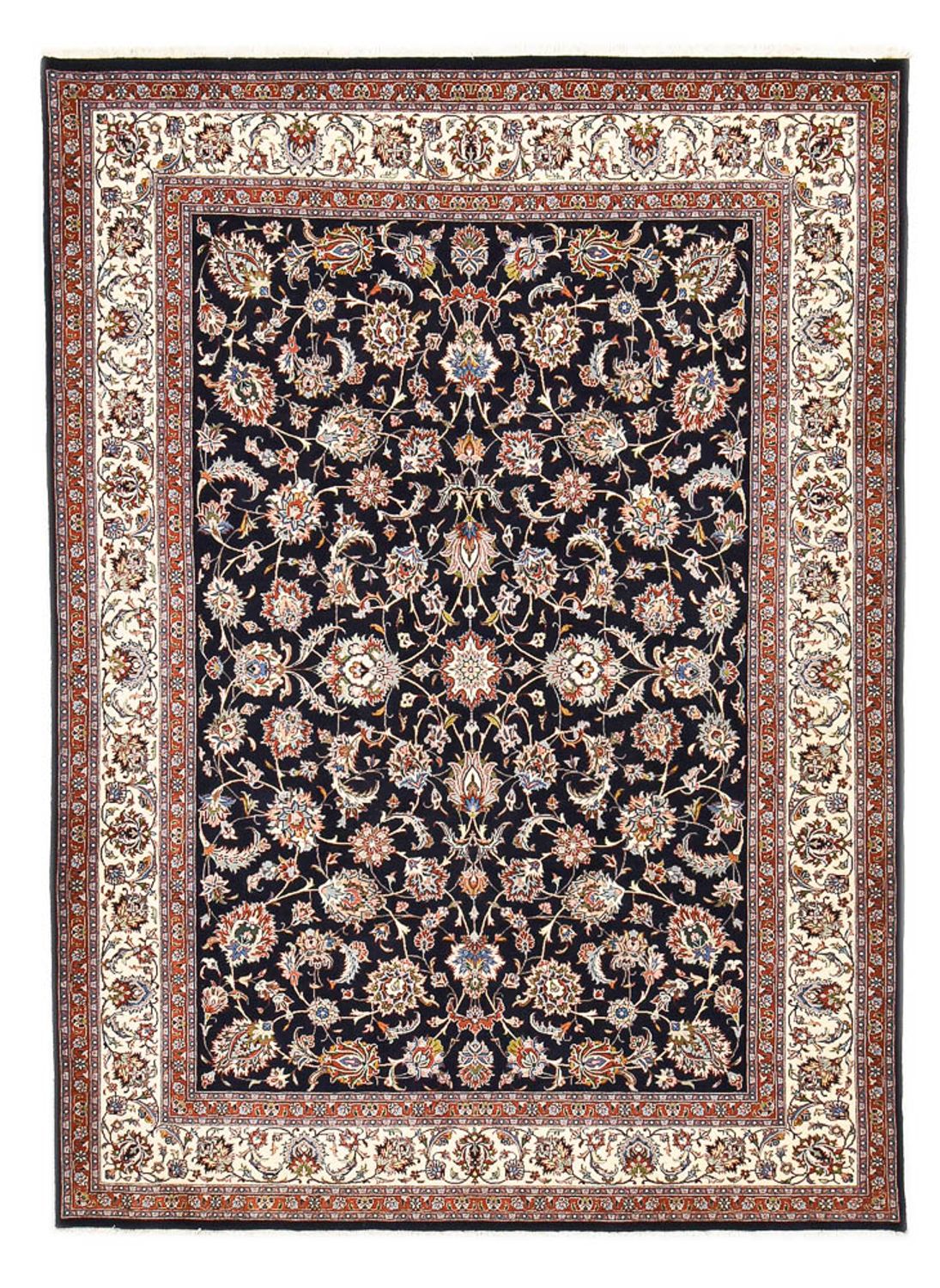 Alfombra persa - Clásica - Real - 340 x 244 cm - azul oscuro