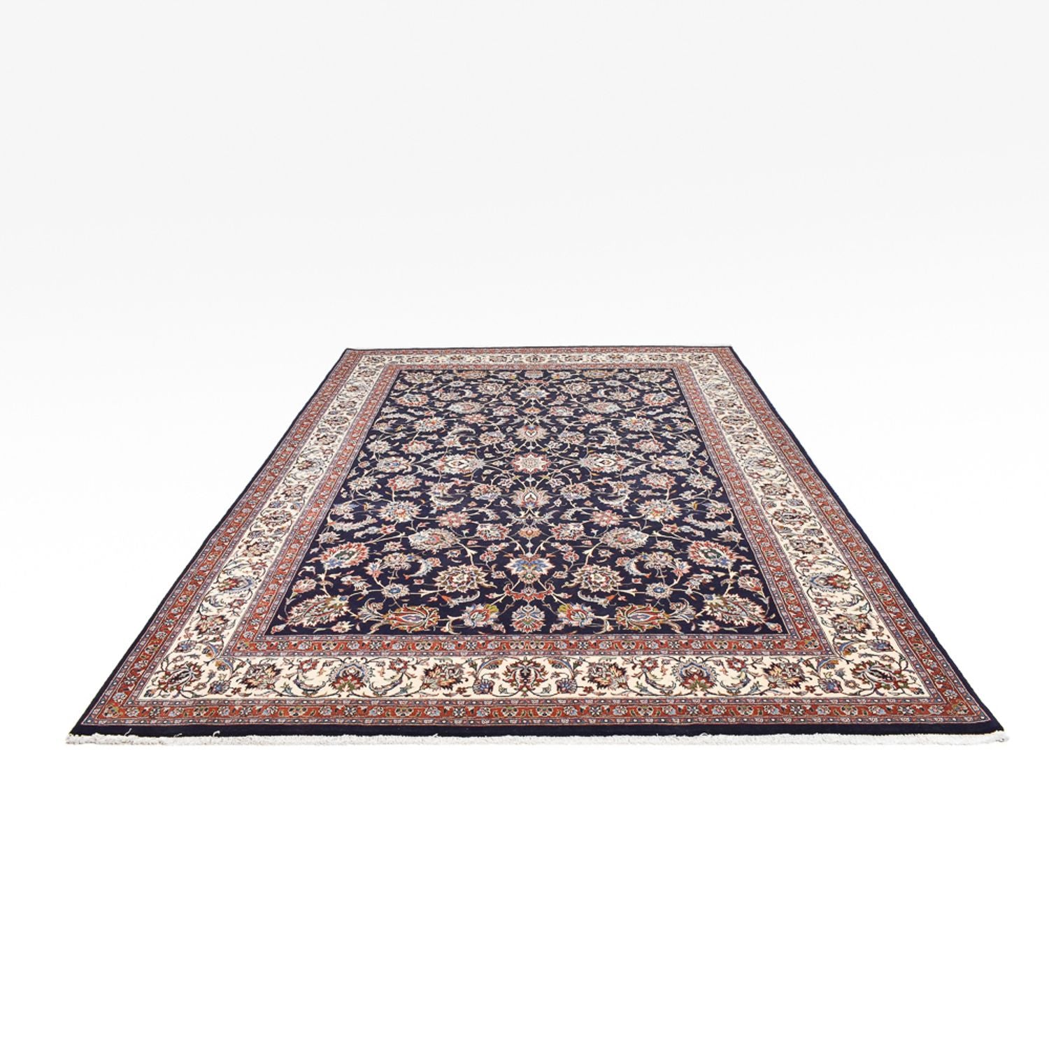 Alfombra persa - Clásica - Real - 340 x 244 cm - azul oscuro
