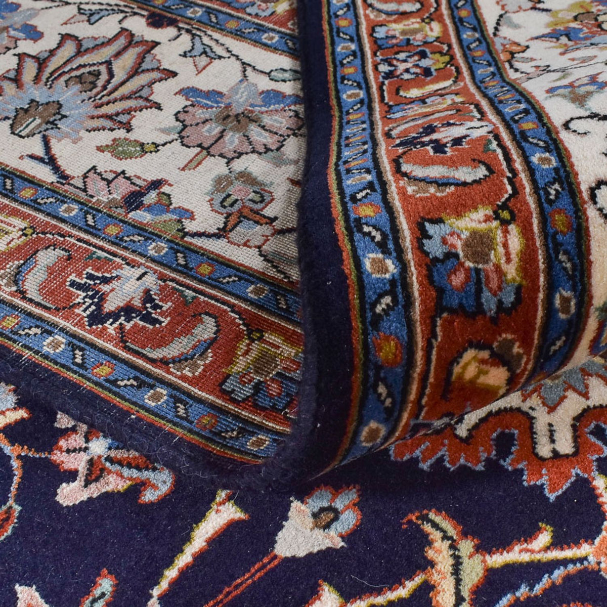 Alfombra persa - Clásica - Real - 336 x 240 cm - azul oscuro