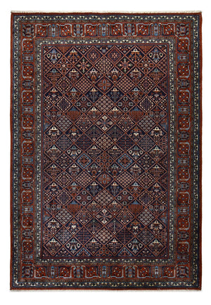 Alfombra persa - Bidjar - 300 x 212 cm - rojo vino