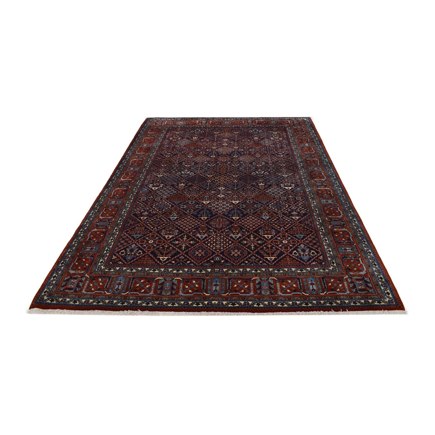 Alfombra persa - Bidjar - 300 x 212 cm - rojo vino